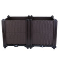 Self-Watering Raised Garden Bed — Rattan Brown — alternate view 4
