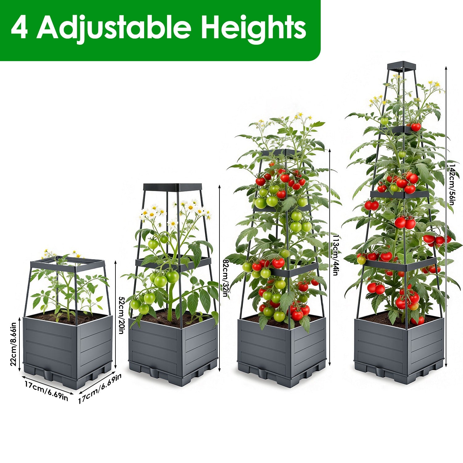 Self-Watering Trellis Planter Boxes, 56″ — Set of 2 — alternate view 2