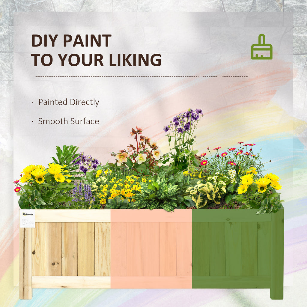 Foldable Wooden Raised Garden Bed — Natural — alternate view 7