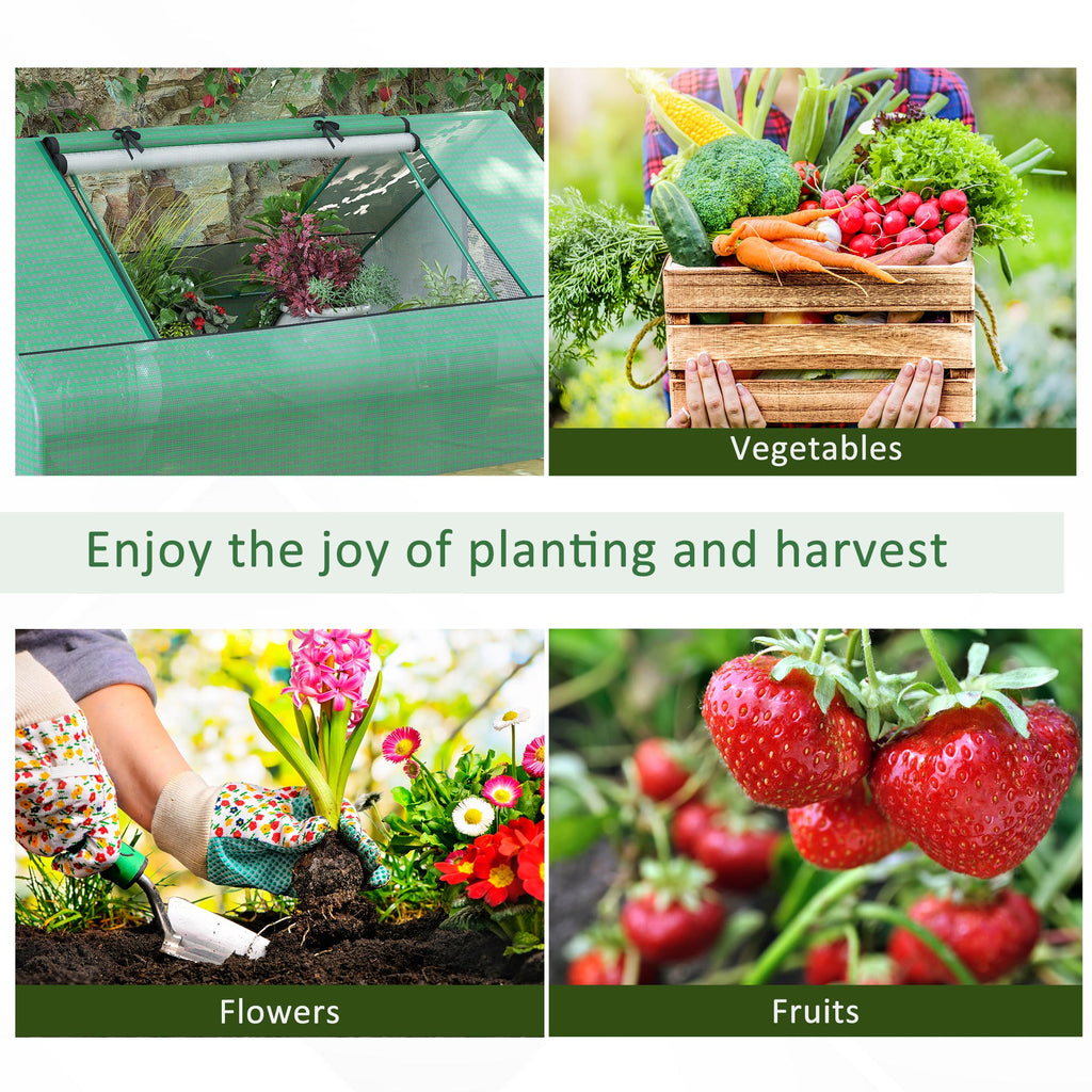 Portable Mini Greenhouse with Roll-Up Windows — Green — alternate view 4