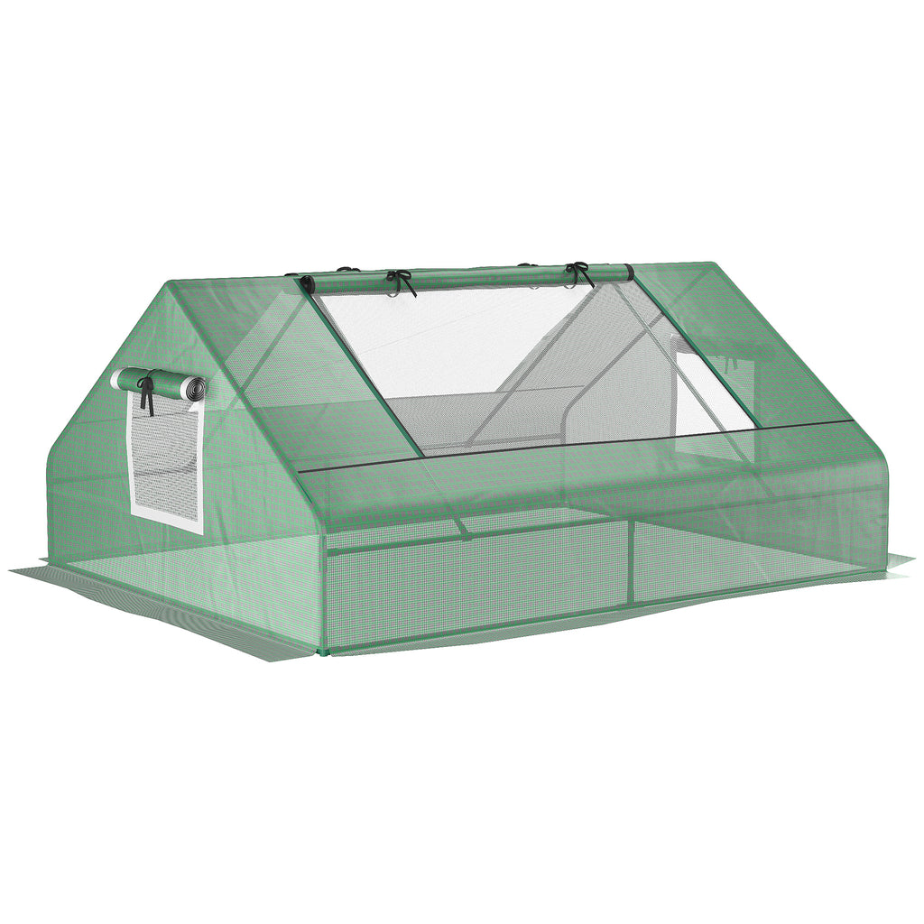 Portable Mini Greenhouse with Roll-Up Windows — Green — alternate view 9