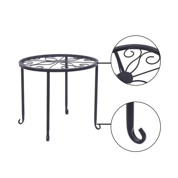 Metal Plant Stands — Set of 4 (Black) — alternate view 2