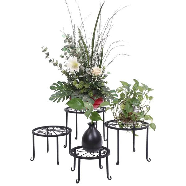 Metal Plant Stands — Set of 4 (Black) — alternate view 4