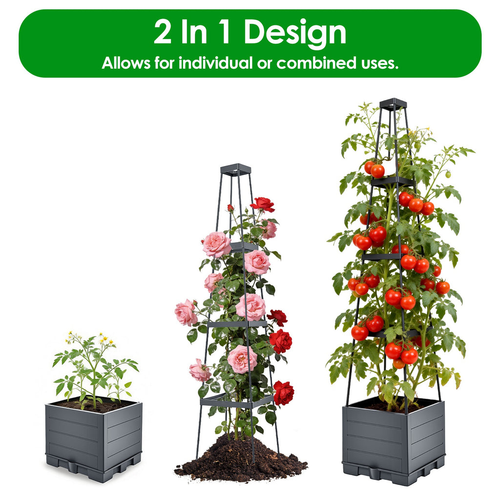 Self-Watering Trellis Planter Boxes, 56″ — Set of 2 — alternate view 7