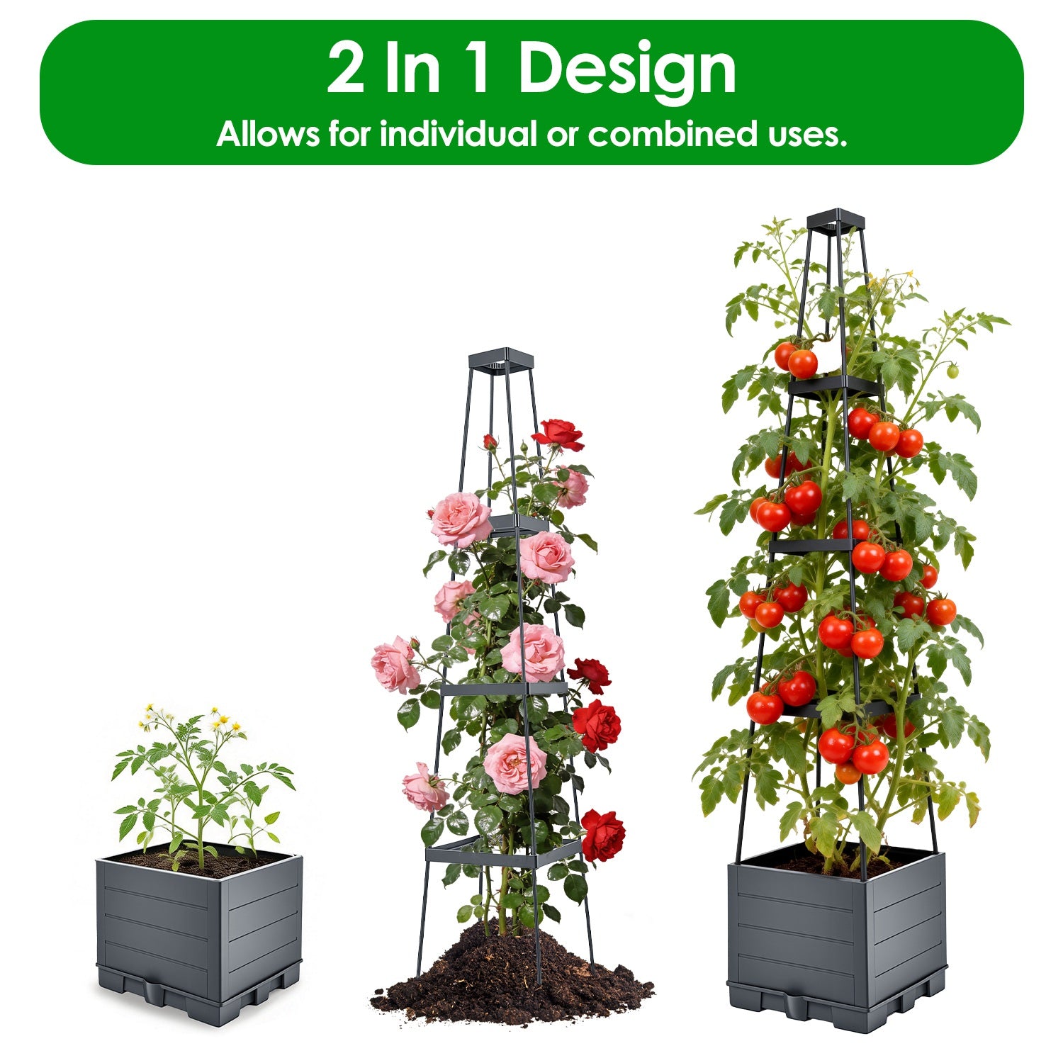 Self-Watering Trellis Planter Boxes, 56″ — Set of 2 — alternate view 7