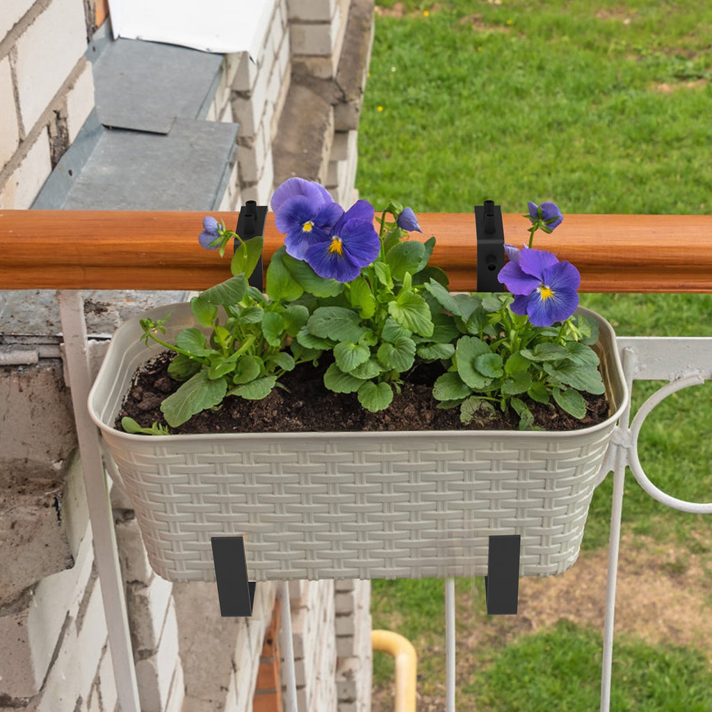 Adjustable Railing Planter Brackets — Set of 4 (Black) — alternate view 10
