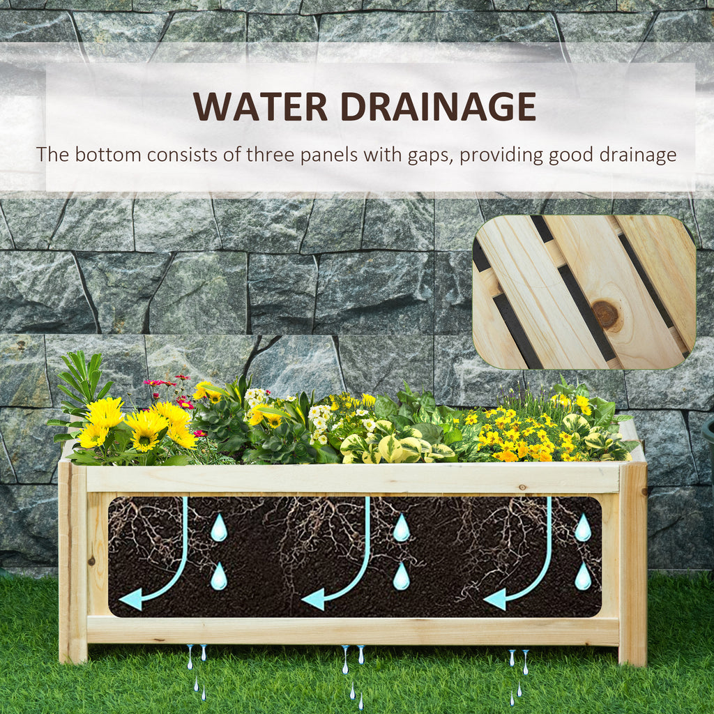 Foldable Wooden Raised Garden Bed — Natural — alternate view 4