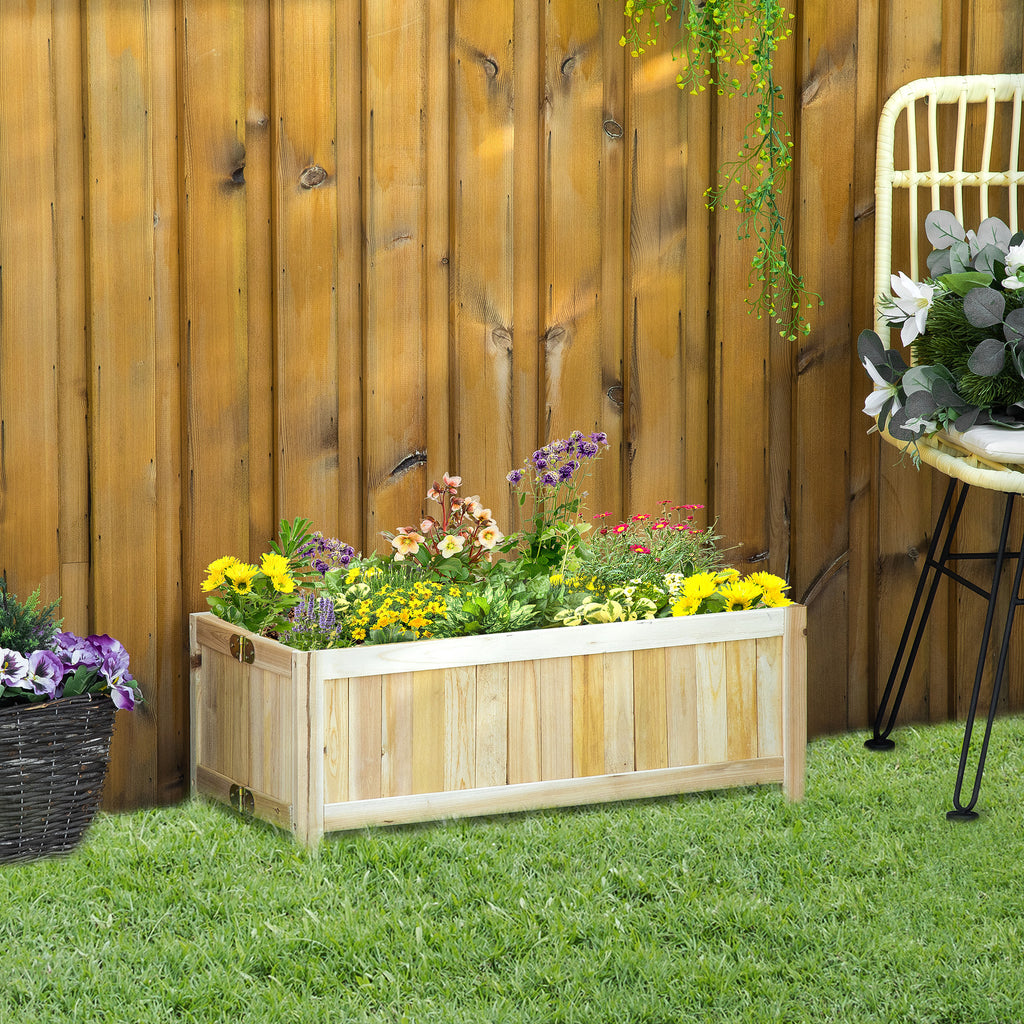 Foldable Wooden Raised Garden Bed — Natural — alternate view 5
