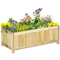 Foldable Wooden Raised Garden Bed — Natural — alternate view 9