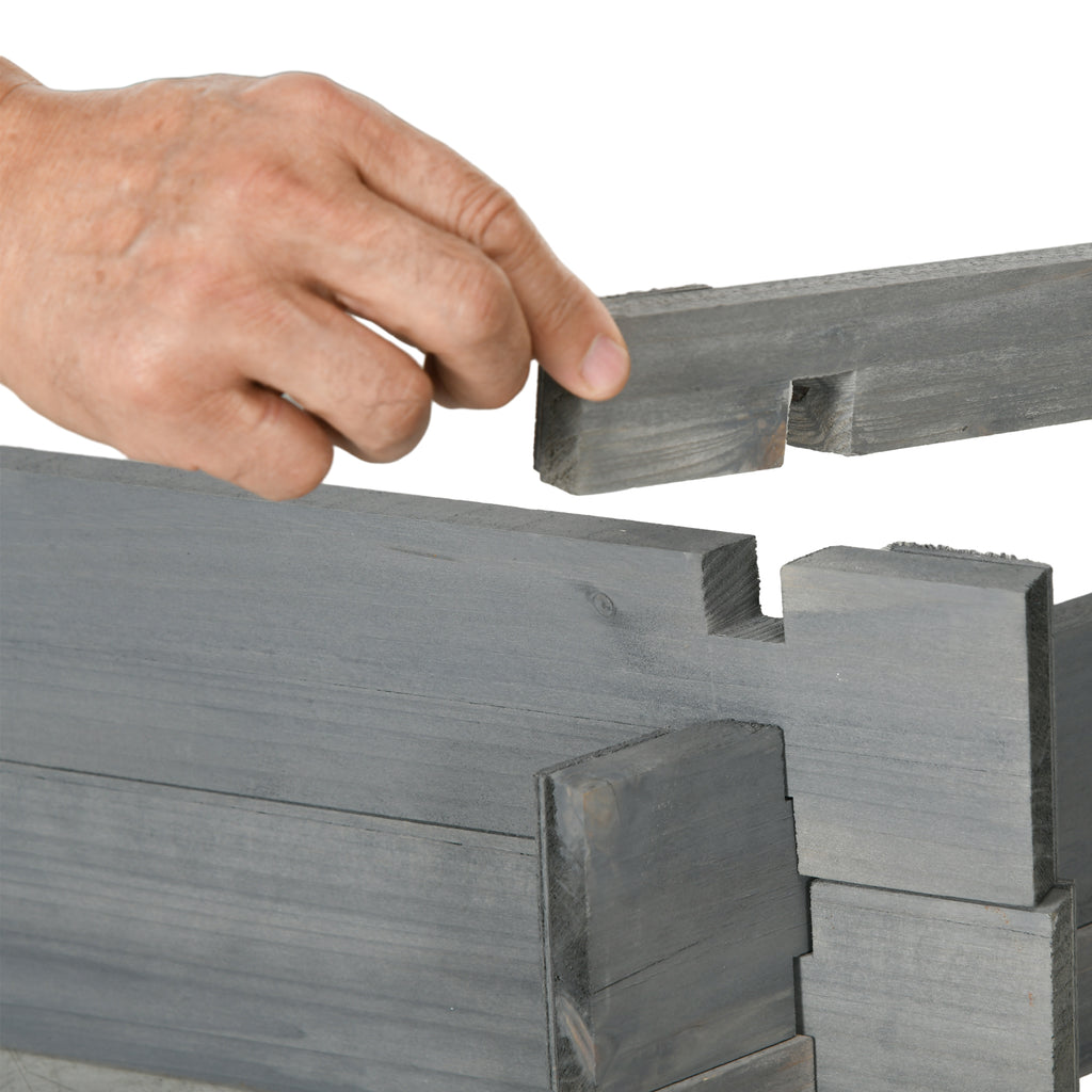 Screwless Hexagon Raised Garden Bed — Gray — alternate view 8