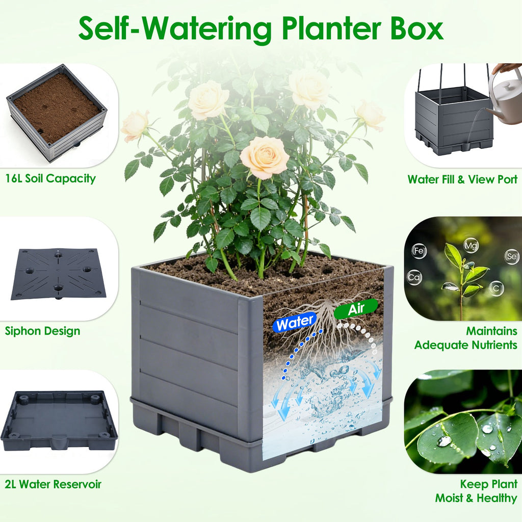 Self-Watering Trellis Planter Boxes, 56″ — Set of 2 — alternate view 5