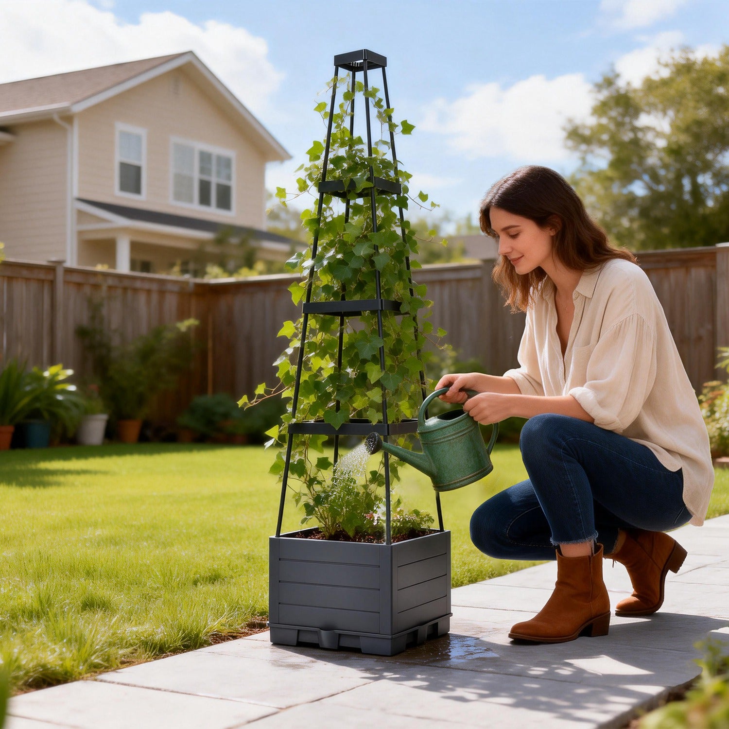 Self-Watering Trellis Planter Boxes, 56″ — Set of 2 — alternate view 6