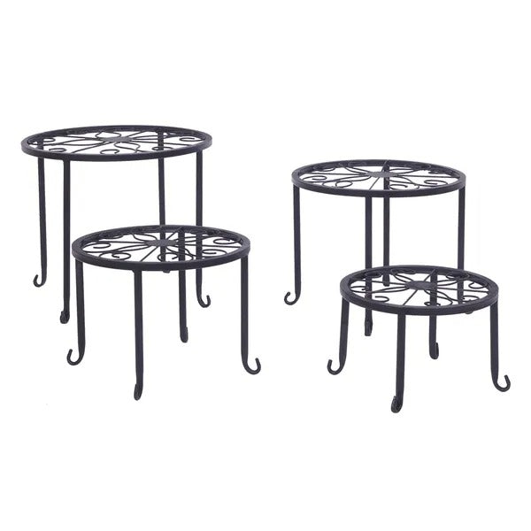 Metal Plant Stands — Set of 4 (Black) — alternate view 3