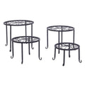 Metal Plant Stands — Set of 4 (Black) — alternate view 3