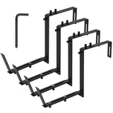 Adjustable Railing Planter Brackets — Set of 4 (Black)