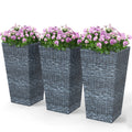 Tall Rattan-Style Planters, 24″ — Set of 3 (Gray) — alternate view 9