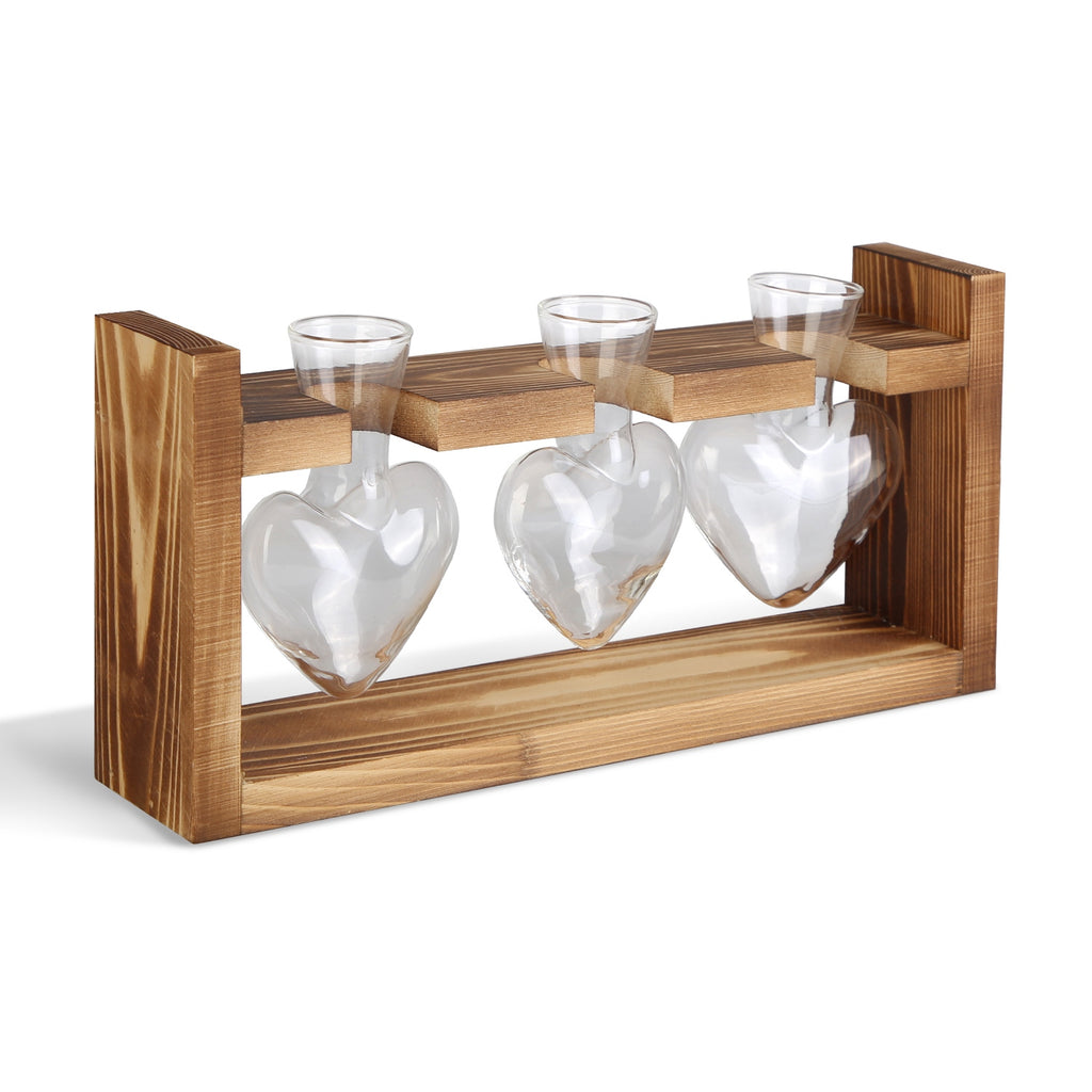 Heart-Shaped Glass Propagation Station — 3 Vases — alternate view 9