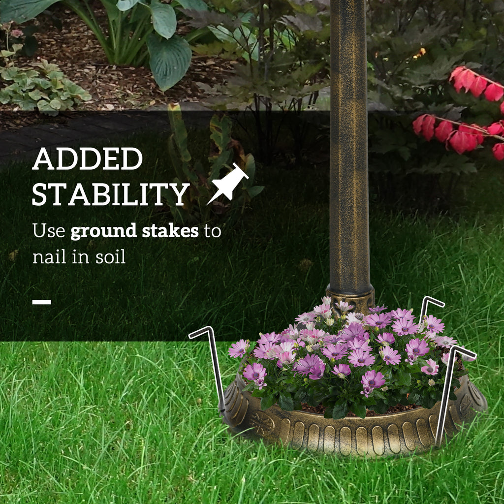 Two-Basin Antique Bird Bath — Bronze — alternate view 6