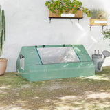 Portable Mini Greenhouse with Roll-Up Windows — Green